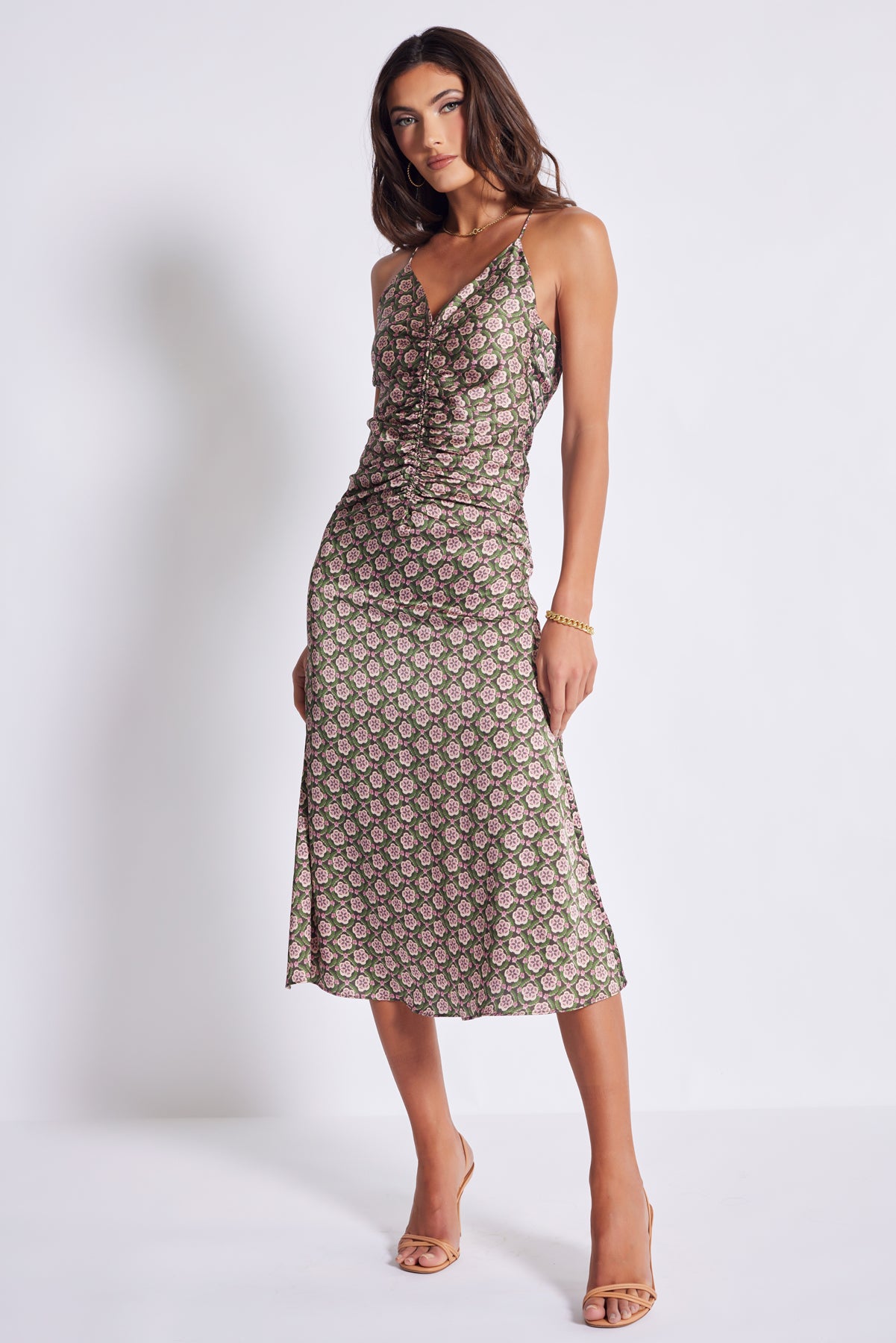 Bishop & Young Adria Ruched Front Dress Clover Print / S Bishop & Young Adria Ruched Front Dress Clover Print / S