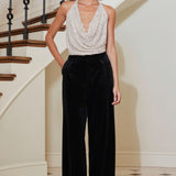 Luxe Velvet Wide Leg Pant