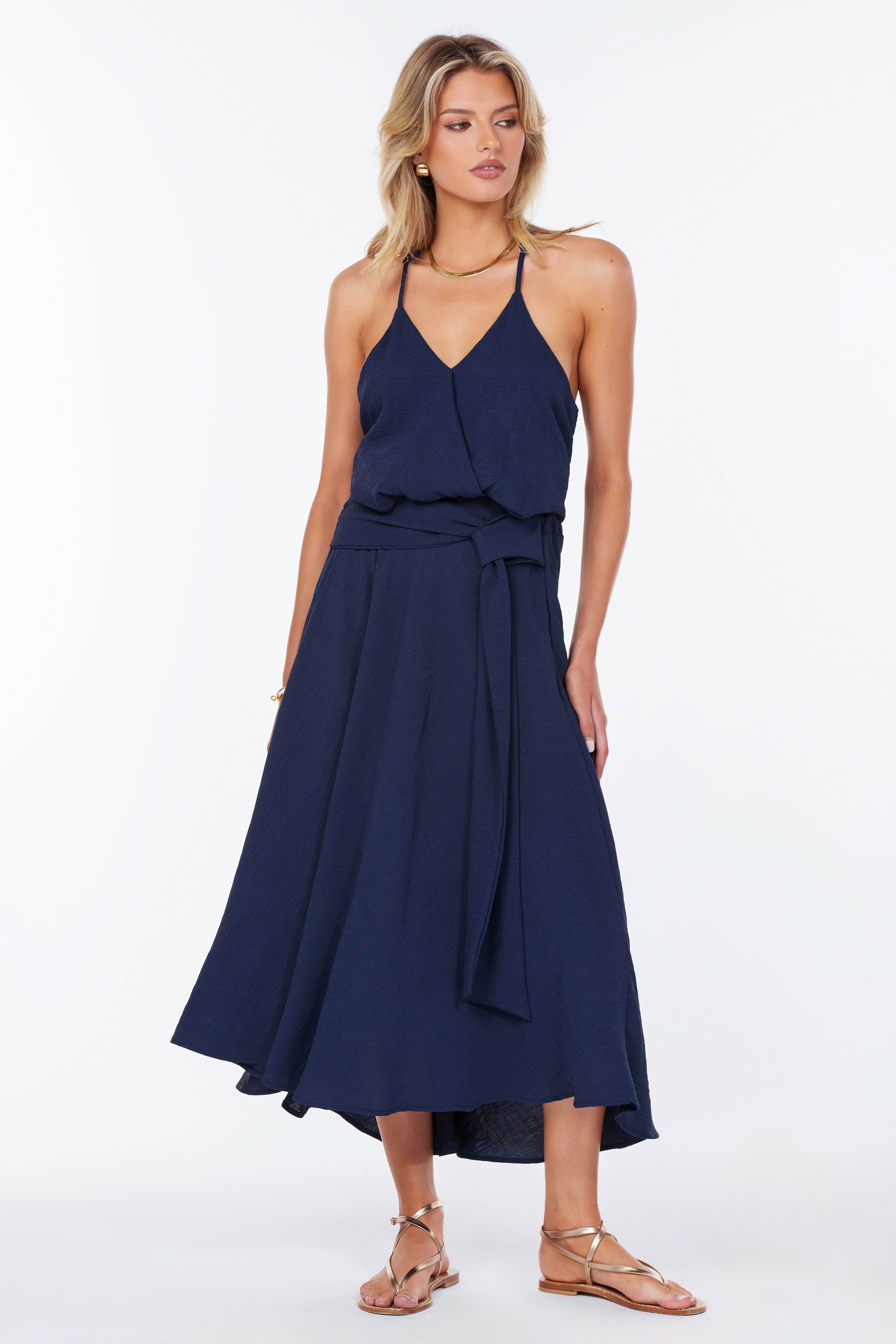 volume skirt midi dress Light Blue Fit & Flare Midi Skirt | Whistles US