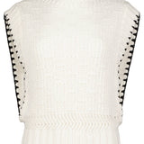 Richie Whipstitch Sweater White+Black