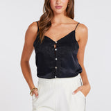 Anya Button Front Embroidered Cami