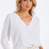 Lace Insert Sweater