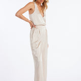 Pull-On Satin Cargo Pant