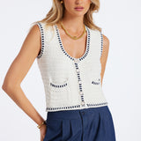 Luxe Crochet Sweater Vest