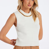 Savoy Chain Detail Sweater Tank