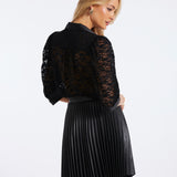 Nouvelle Faux Leather Pleat Skirt