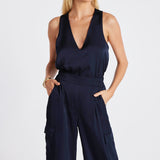 Pull-On Satin Cargo Pant