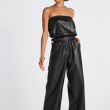 Glam Slam Vegan Leather Jumpsuit