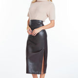 Colette Side Ruched Midi Skirt