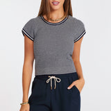 Hepburn Short Sleeve Stripe Sweater