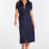 Lauren Button Front Shirt Dress