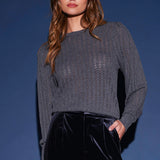 Sienna Puff Sleeve Metallic Sweater