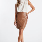 Cami Vegan Leather Skirt