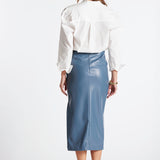 Colette Side Ruched Midi Skirt