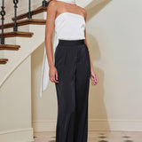 Hailey Satin Scarf Top