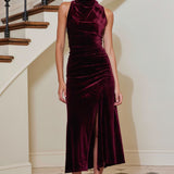 Elle Velvet Halter Dress