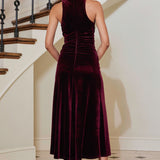 Elle Velvet Halter Dress