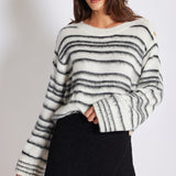 Noelle Stripe Fuzzy Sweater