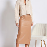 Colette Side Ruched Midi Skirt