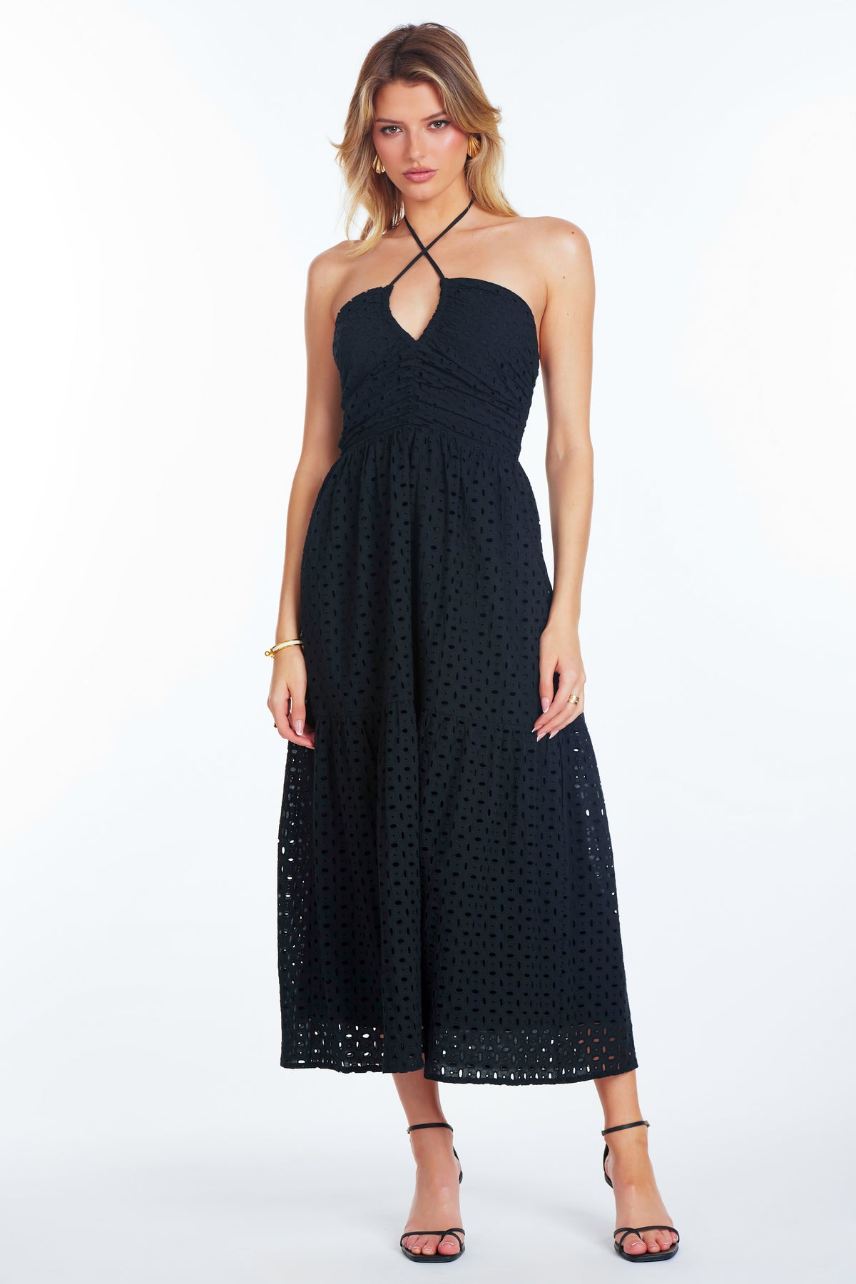aeries halter dress Black EYELET / L It’s an easy statement