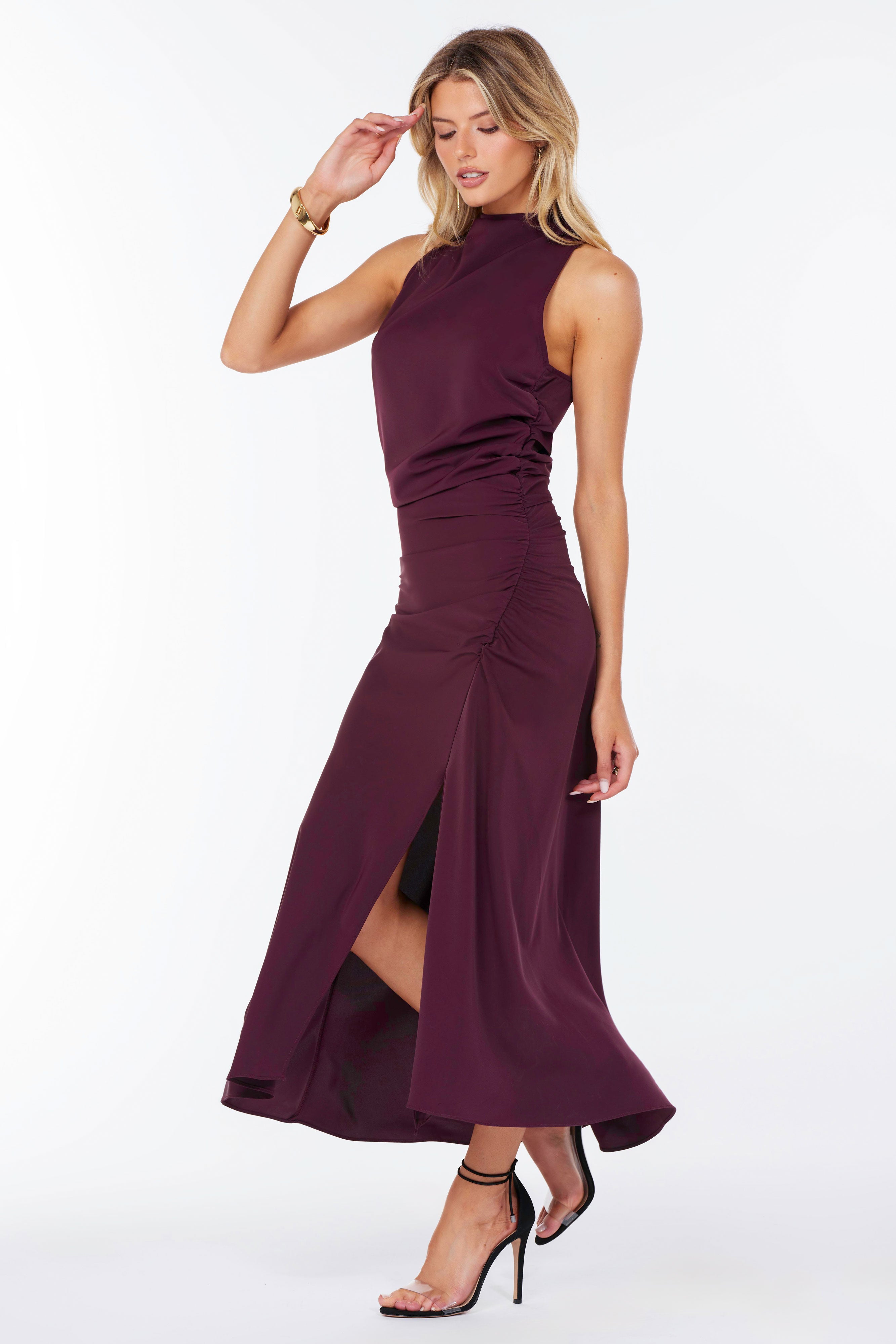 elle purple dress ELLE