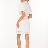 Jacqueline Bubble Sleeve Eyelet Dress