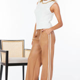 Faux Leather Track Pant