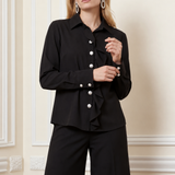 Proper Ruffle Front Blouse