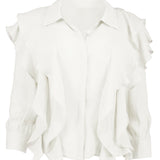 Chantal Ruffle Long Sleeve Top