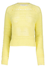Vivo Basic Long Sleeved Bishop Top - Yellow / Brown Leaf Print main image 1