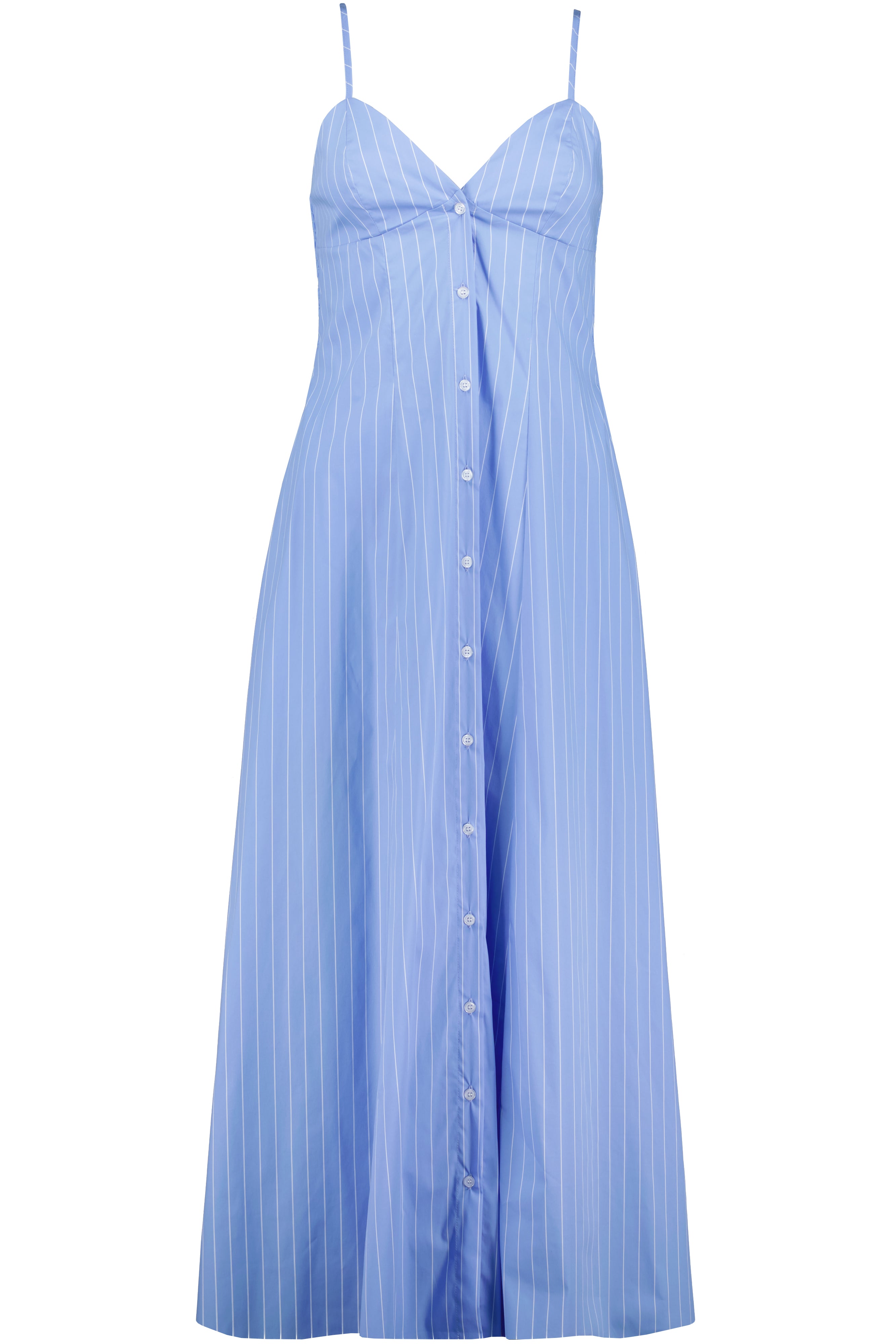 Bishop + Young | Adria Poplin Button Front Dress Blue STRIPE / XS Bishop + Young | Adria Poplin Button Front Dress Blue STRIPE / XS