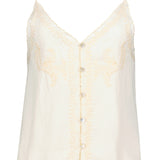 Anya Button Front Embroidered Cami