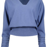 Ava Ruche Sleeve Sweater