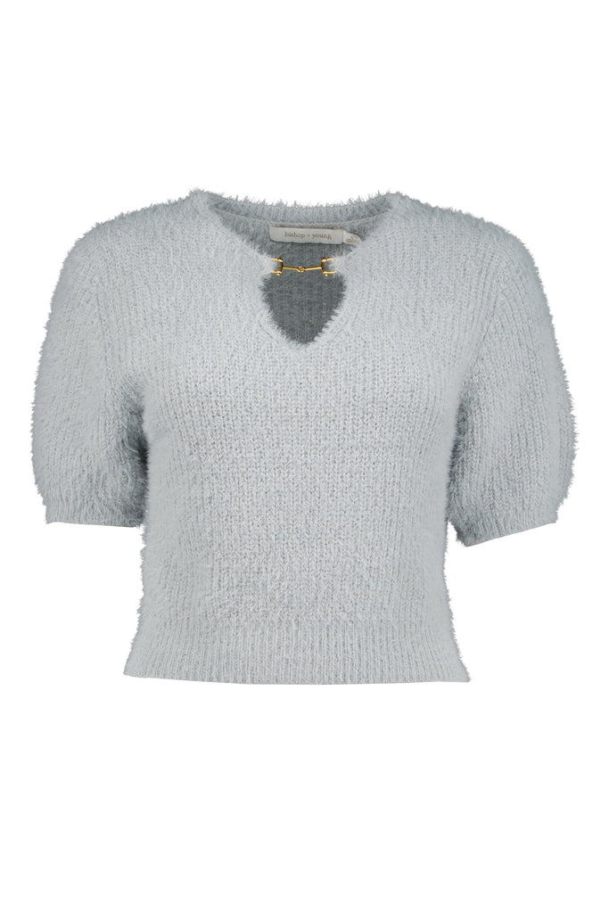 Sienna Puff Sleeve Metallic Sweater – Bishop + Young