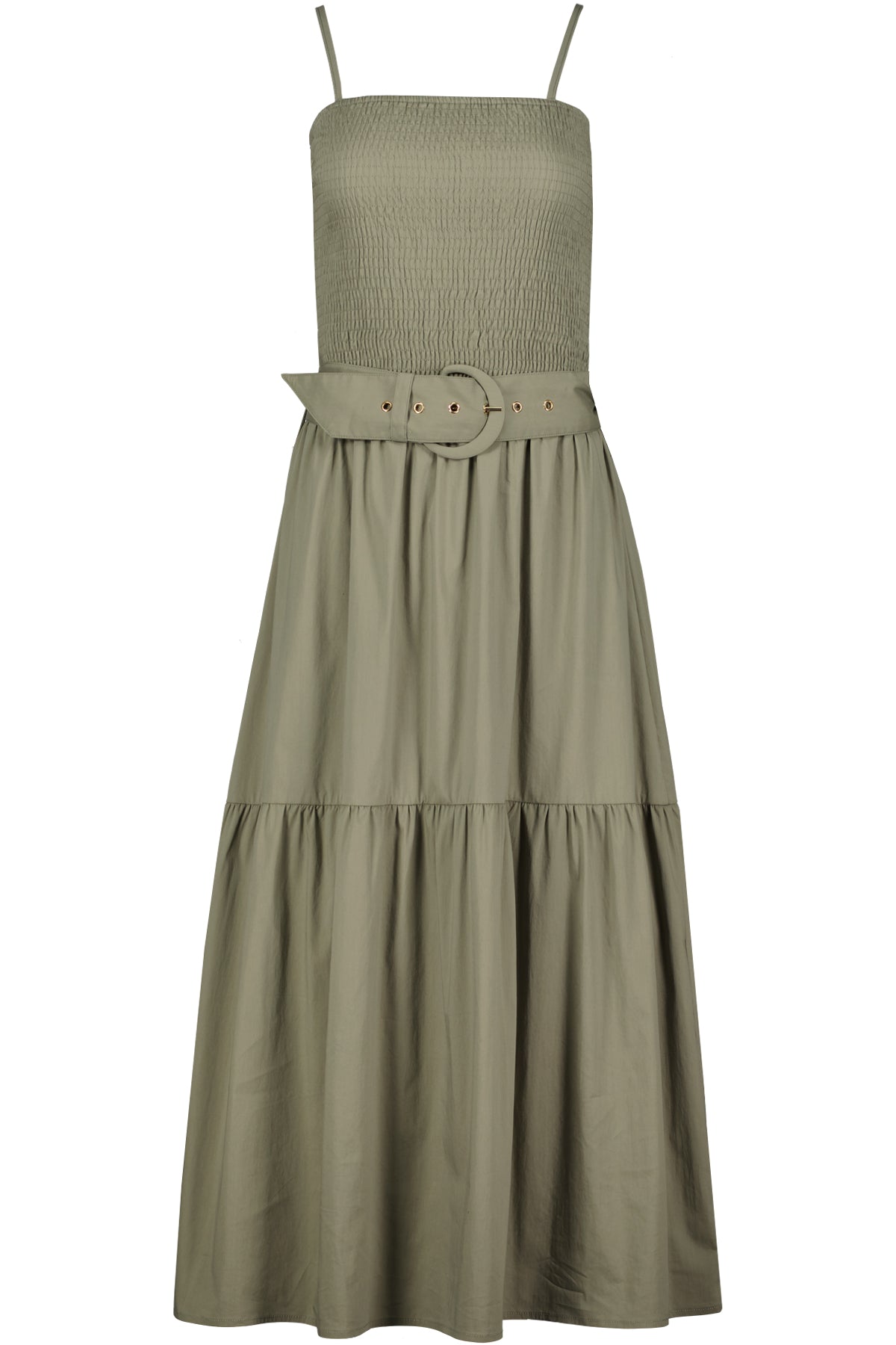 Bishop + Young | Stella Smock Tiered Dress OLIVE / M Bishop + Young | Stella Smock Tiered Dress OLIVE / M