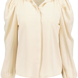 Cate Long Sleeve Ruched Blouse