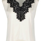 Solene Lace Detail Satin Top